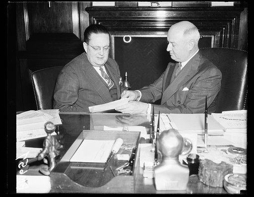 James A. Farley, right