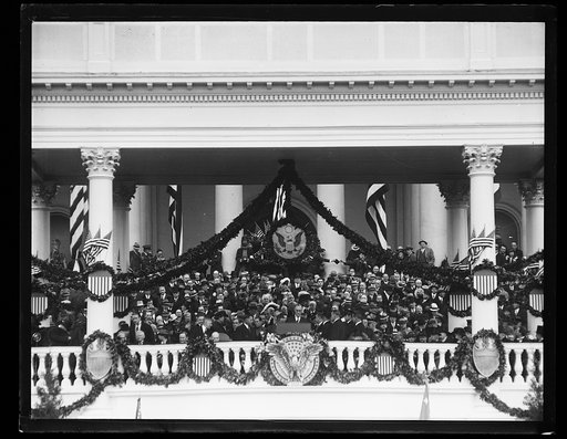 Inauguration of Franklin D. Roosevelt. Roosevelt at podium, U.S. Capitol, Washington, D.C.