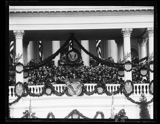 Inauguration of Franklin D. Roosevelt. Roosevelt at podium, U.S. Capitol, Washington, D.C.