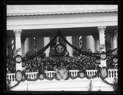 Inauguration of Franklin D. Roosevelt. Roosevelt at podium, U.S. Capitol, Washington, D.C.