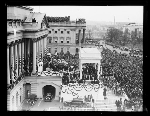 Inauguration of Franklin D. Roosevelt. Podium at U.S. Capitol, Washington, D.C.