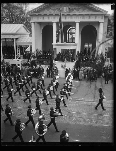Franklin D. Roosevelt inauguration. Parade and presidential viewing stand. Washington, D.C.