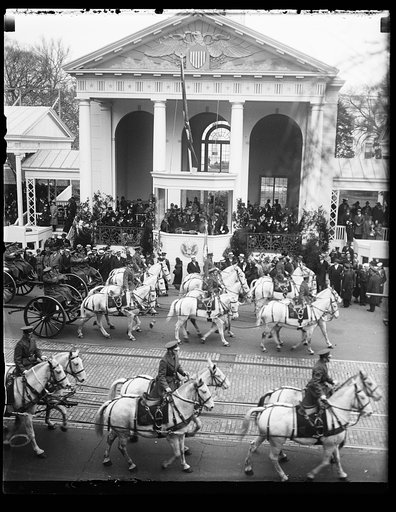 Franklin D. Roosevelt inauguration. Parade and presidential viewing stand. Washington, D.C.