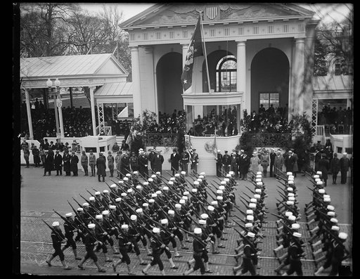 Franklin D. Roosevelt inauguration. Parade and presidential viewing stand. Washington, D.C.