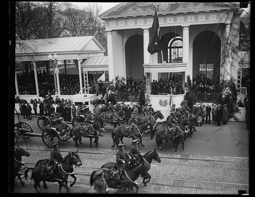 Franklin D. Roosevelt inauguration. Parade and presidential viewing stand. Washington, D.C.