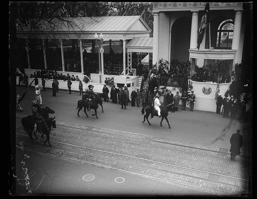 Franklin D. Roosevelt inauguration. Parade and presidential viewing stand. Washington, D.C.