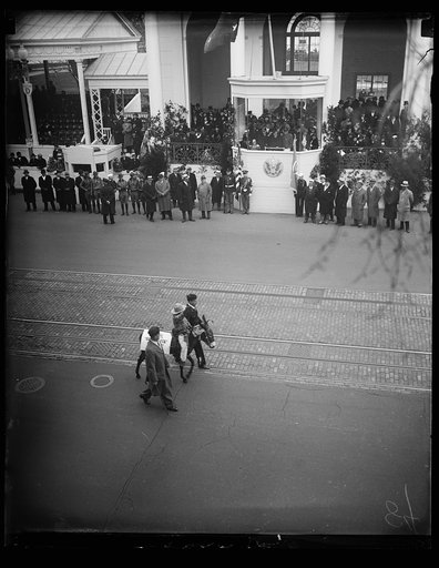 Franklin D. Roosevelt inauguration. Parade and presidential viewing stand. Washington, D.C.