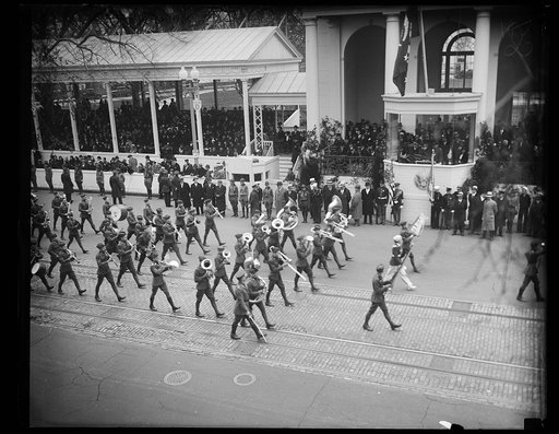 Franklin D. Roosevelt inauguration. Parade and presidential viewing stand. Washington, D.C.