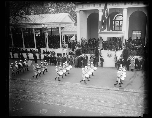 Franklin D. Roosevelt inauguration. Parade and presidential viewing stand. Washington, D.C.