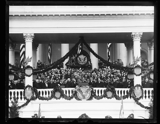 Inauguration of Franklin D. Roosevelt. Roosevelt at podium, U.S. Capitol, Washington, D.C.