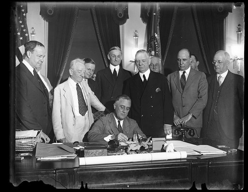 PRESIDENT SIGNING BANKING BILL