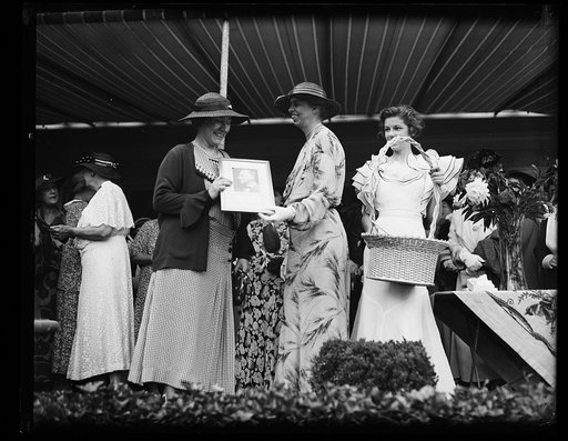 Mrs. Roosevelt at Dern's garden party