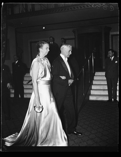 L TO R: SEC. HULL AND MRS. ROOSEVELT