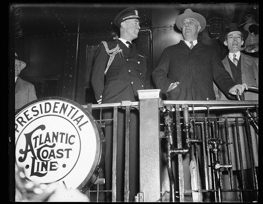 PRESIDENT ROOSEVELT, CAPT. WILSON BROWN, LEFT, AND MARVIN McINTYRE