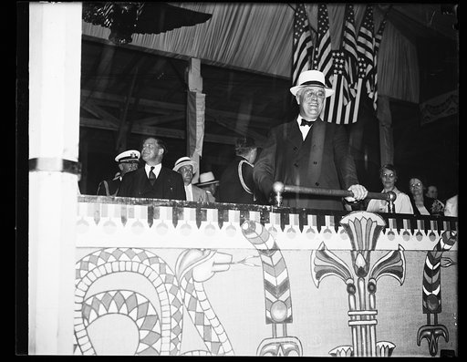 Franklin D. Roosevelt at Shriner parade