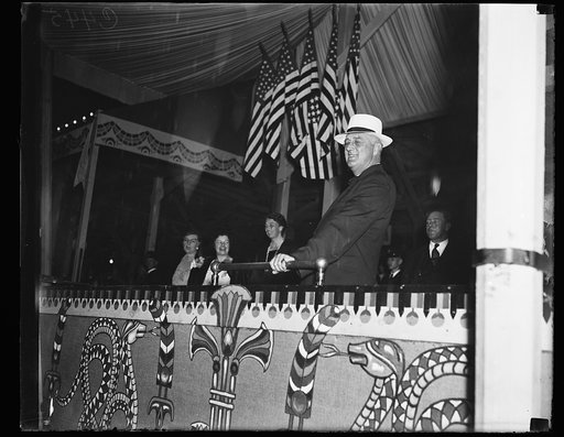 Franklin D. Roosevelt at Shriner parade