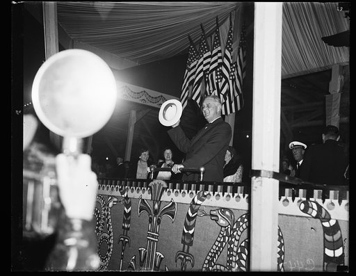 Franklin D. Roosevelt at Shriner parade