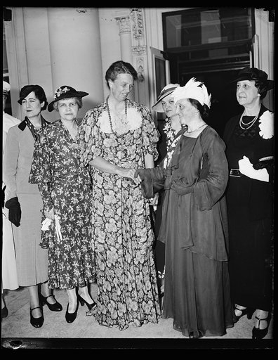MRS. FRANKLIN ROOSEVELT WITH MME. ALBERT LEBRUN, WIFE OF FRENCH PRESIDENT
