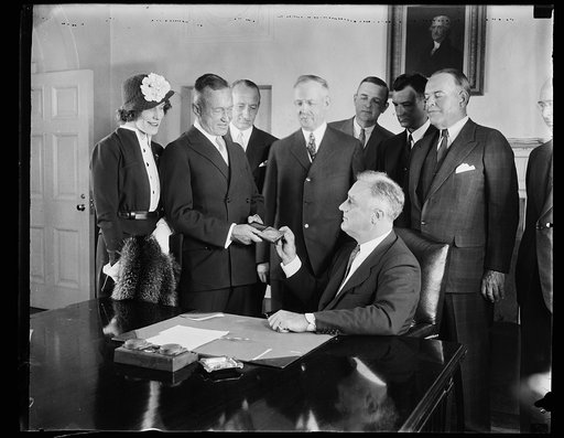 Franklin D. Roosevelt and group