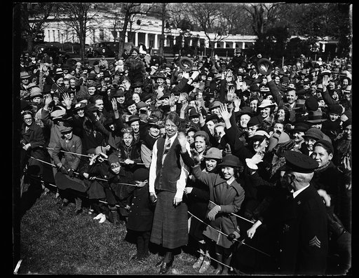 MRS. ROOSEVELT AND EASTER EGG ROLLERS