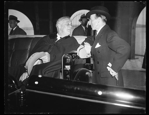 Franklin D. Roosevelt in automobile