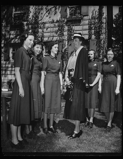 MRS. ROOSEVELT AT GIRL SCOUTS TREE PLANTING