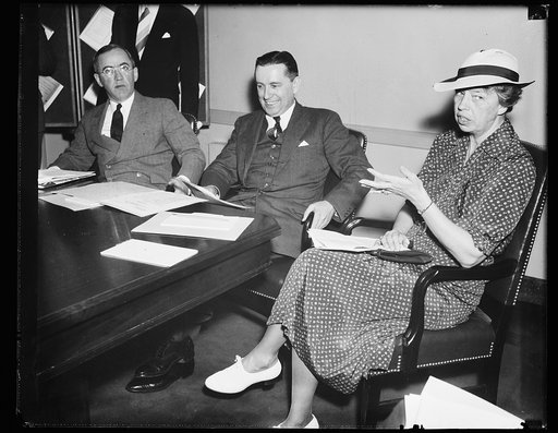 FIRST LADY ADDRESSES EDUCATION CONFERENCE. WASHINGTON, D.C. MAY 24. MRS. FRANKLIN D. ROOSEVELT TODAY ADDRESSED THE CONFERENCE ON THE EDUCATION OF BLIND, DEAF, AND SOCIALLY-MALADJUSTED BOYS AND GIRLS IN THE UNITED STATES WHICH OPENED THIS MORNING IN THE OFFICE OF EDUCATION, DEPARTMENT OF INTERIOR. TH