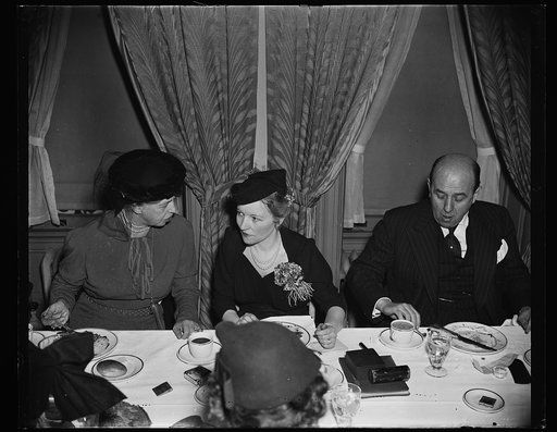Eleanor Roosevelt, Hope Ridings Miller, and Jan Masaryk