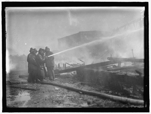 Fire at the DC Baseball Park (known as National Park or Boundary Field), Washington, D.C.