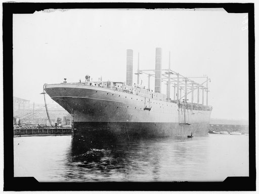 USS Cyclops during construction, 1910
