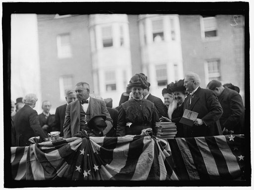 SIBLEY MEMORIAL HOSPITAL CORNERSTONE LAYING. MR. AND MRS. ALBERT LONGWELL, CENTER