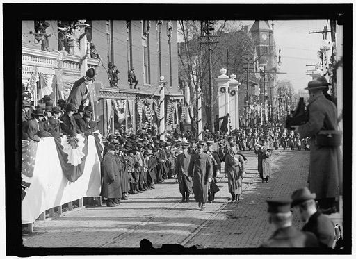 Parade with reviewing stand