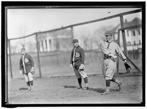 Unidentified, Frank LaPorte, and Clyde Milan, Washington AL (baseball)