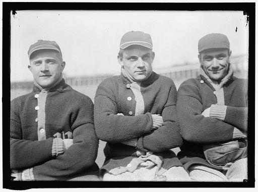 Ray Morgan, Chick Gandil, and Rip Williams, Washington AL, at University of Virginia, Charlottesville (baseball)