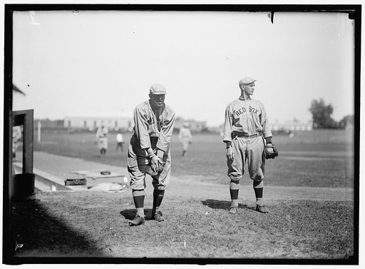 Clyde Engle, left; Neal Ball, right; Boston AL (baseball)