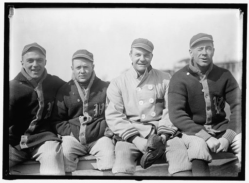 Joe Engel, Eddie Foster, John Henry, "Long" Tom Hughes, Washington AL, at University of Virginia, Charlottesville (baseball)