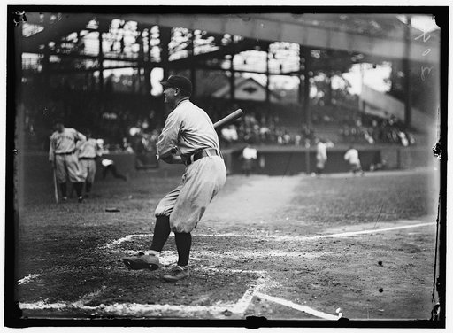 Unidentified Cleveland AL player, at National Park, Washington, D.C. (baseball)