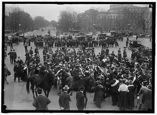 WOMAN SUFFRAGE. GROUP BEFORE CAPITOL
