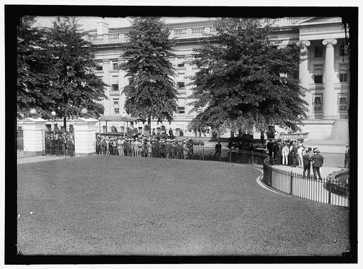 View of Treasury Building from east entrance of White House, Washington, D.C.