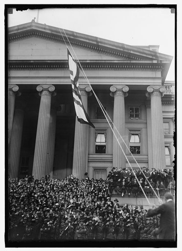 FRENCH LEGIONNAIRES. FLAG BEING RAISED