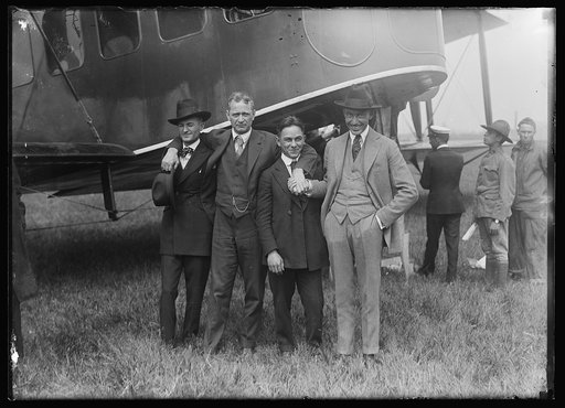 Group at airplane