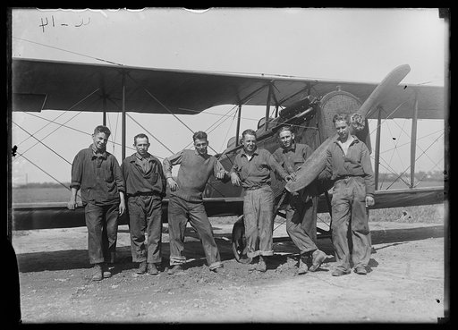 Group at airplane