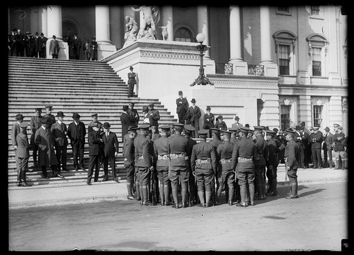 Military group at U.S. Capitol, Washington, D.C.