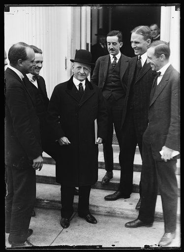 Carter Glass and group at White House, Washington, D.C.