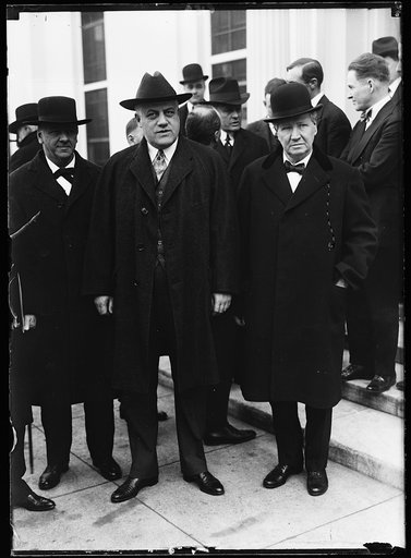 Group; Josephus Daniels, left. White House, Washington, D.C.