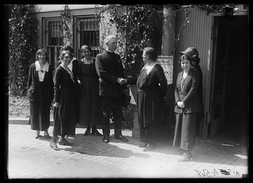 Group outside National Woman's Party headquarters, Washington, D.C.