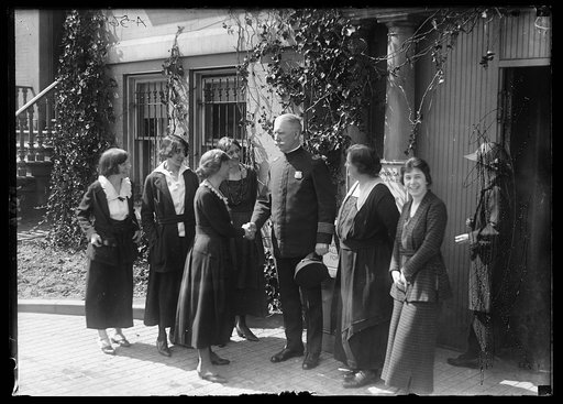 Group outside National Woman's Party headquarters, Washington, D.C.