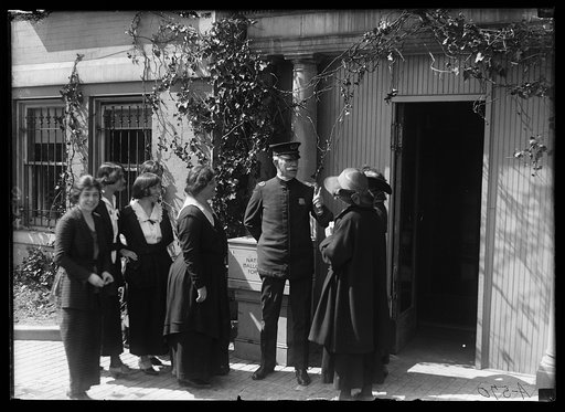 Group outside National Woman's Party headquarters, Washington, D.C.
