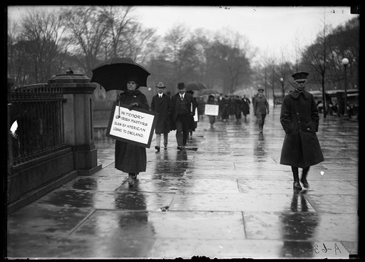 Picketers: In Memory of Irish Martyrs slain by American Loans to England