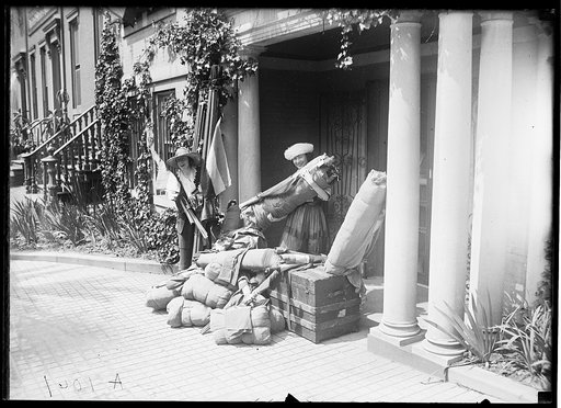 Outside National Woman's Party headquarters, Washington, D.C.